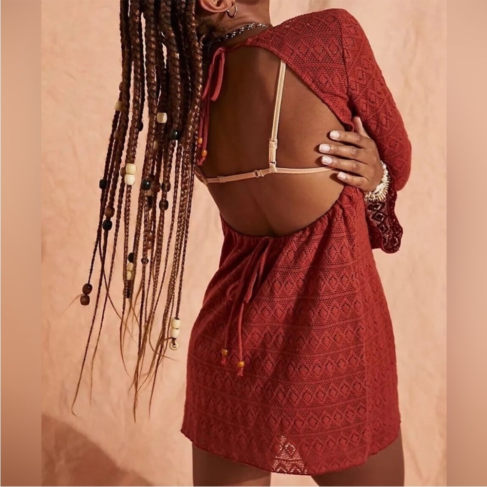 NWT Free People Endless Summer Sea Through Mini Dress - M